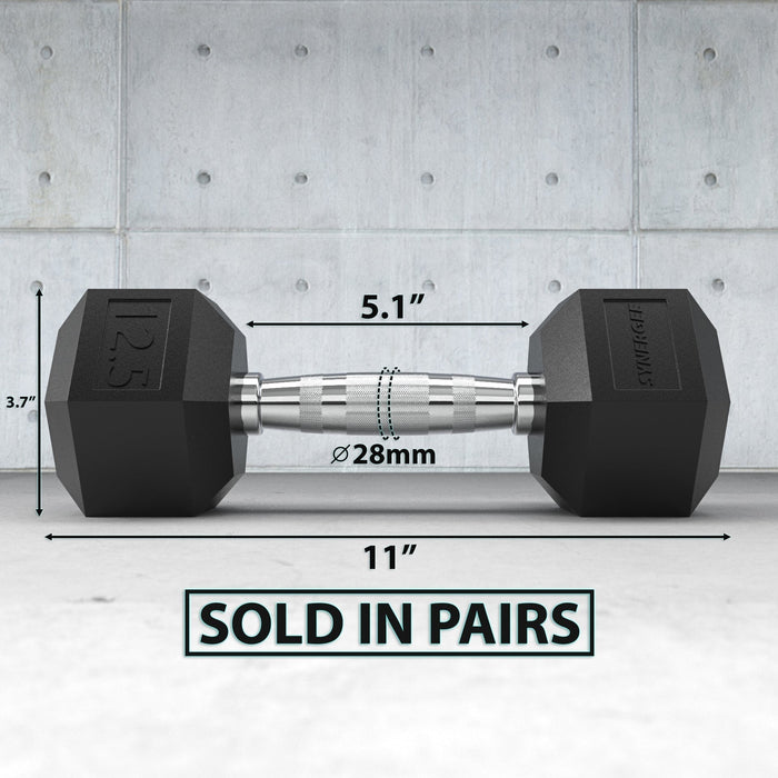 Synergee Rubber Hex Dumbbell Pairs