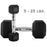 XMark Fitness Rubber Coated Hex Dumbbell Sets