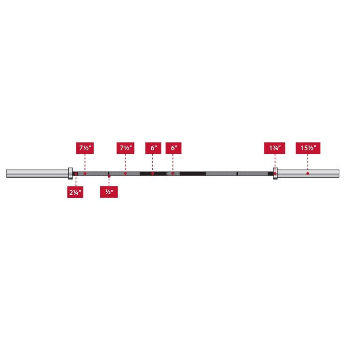 XMark Fitness 28mm 7' Olympic Bar with Chrome Sleeves XM-3817