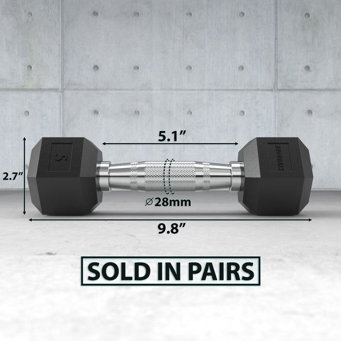 Synergee Rubber Hex Dumbbell Pairs