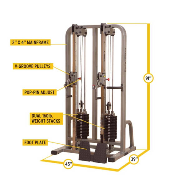 Body-Solid Proclub Dual Cable Column SDC2000G