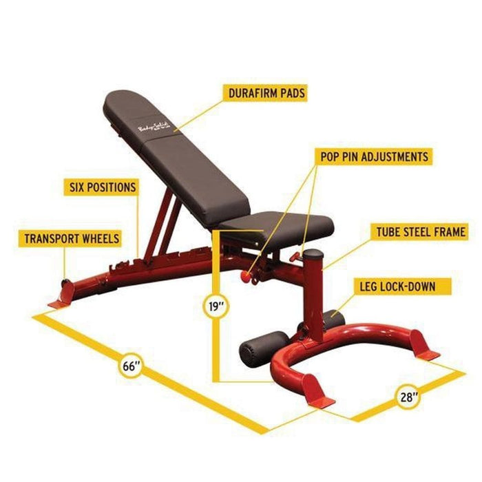 Body-Solid Flat Incline Decline Bench GFID100