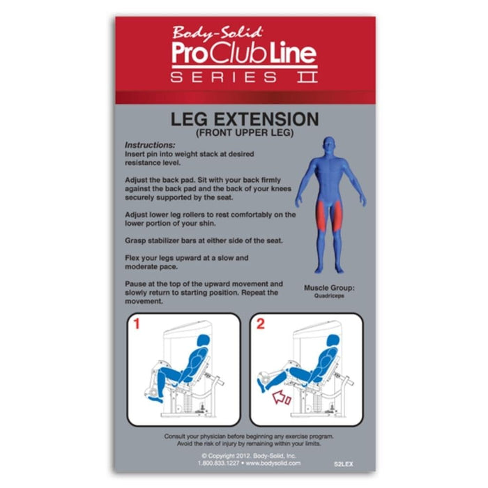 Body-Solid Pro Clubline Series II Leg Extension S2LEX