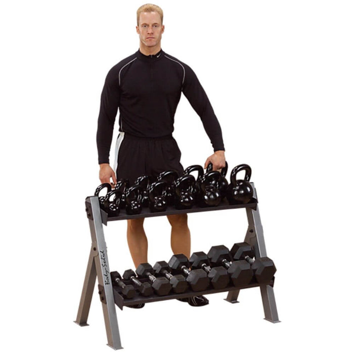 Body-Solid Dual Dumbbell/Kettlebell Rack GDKR100