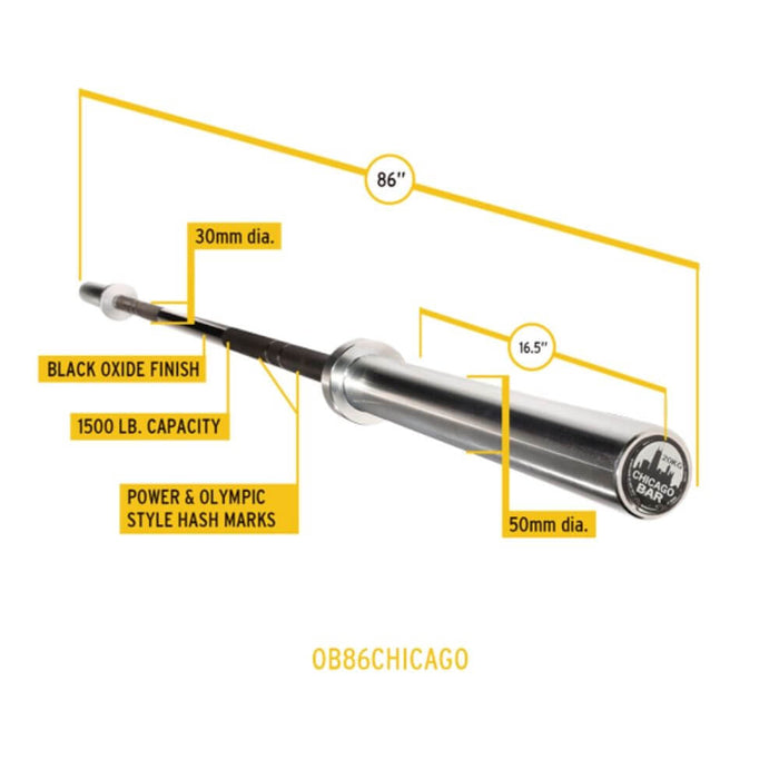 Body-Solid 7' Chicago Olympic Power Bar OB86CHICAGO