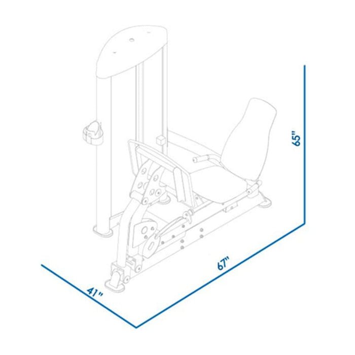 BodyKore Isolation Series Leg Press/Calf Extension GR631