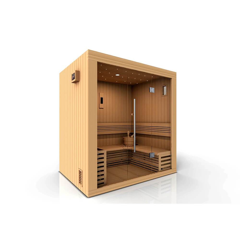 Golden Designs Copenhagen 3-Person Traditional Steam Sauna GDI-7389-01