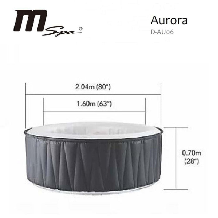 MSpa Aurora 6-Person Inflatable Bubble Hot Tub D-AU06