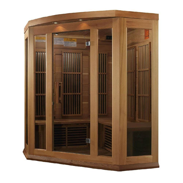 Maxxus 3-Person Corner Near Zero EMF Infrared Sauna MX-K356-01-ZF