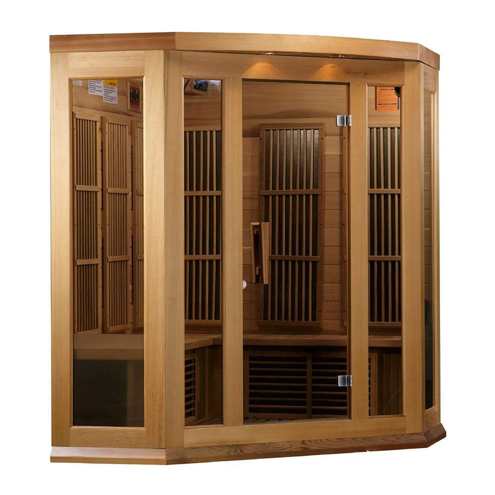 Maxxus 3-Person Corner Near Zero EMF Infrared Sauna MX-K356-01-ZF