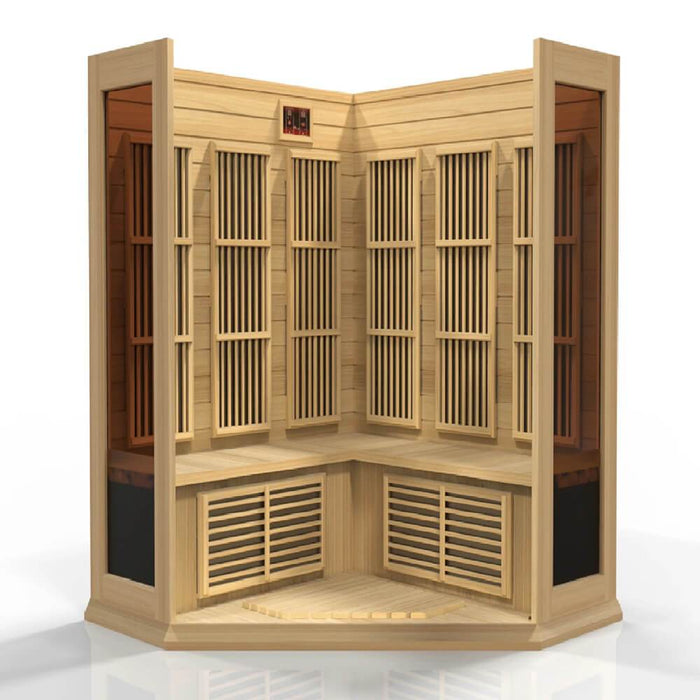 Maxxus 3-Person Corner Low EMF Infrared Sauna MX-K356-01