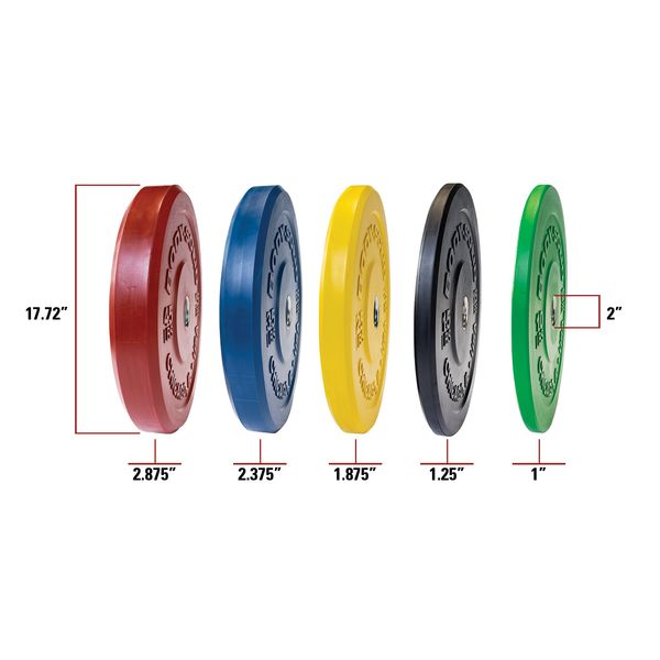 Body-Solid Chicago Extreme Colored Bumper Plates OBPXC