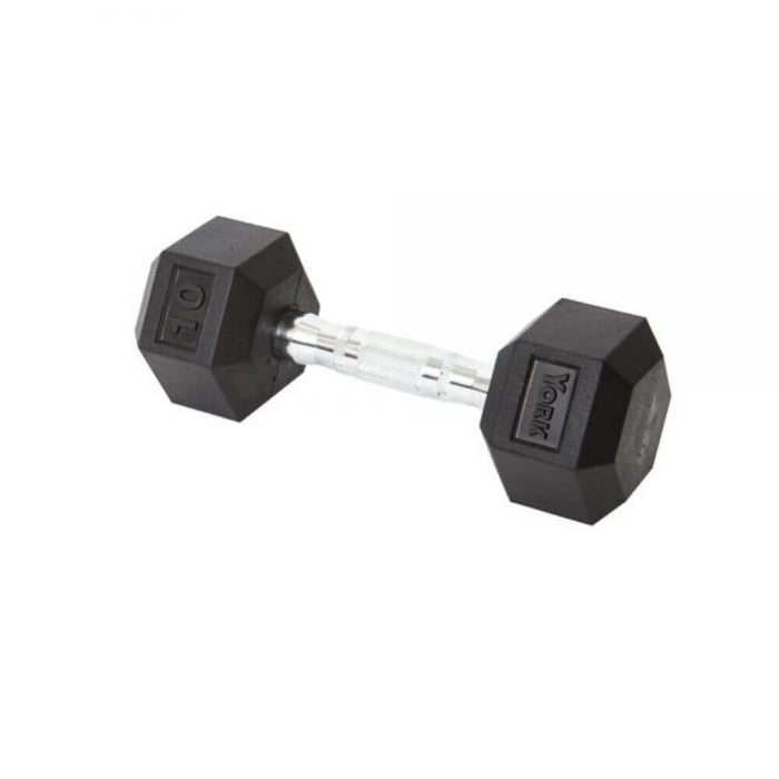 York Barbell Rubber Hex Dumbbells