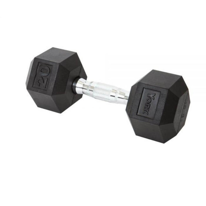 York Barbell Rubber Hex Dumbbells