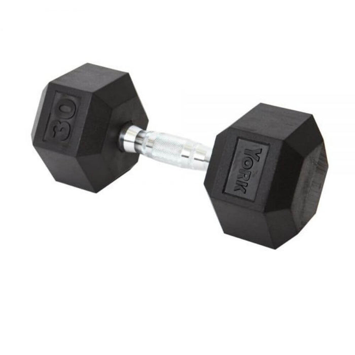 York Barbell Rubber Hex Dumbbells