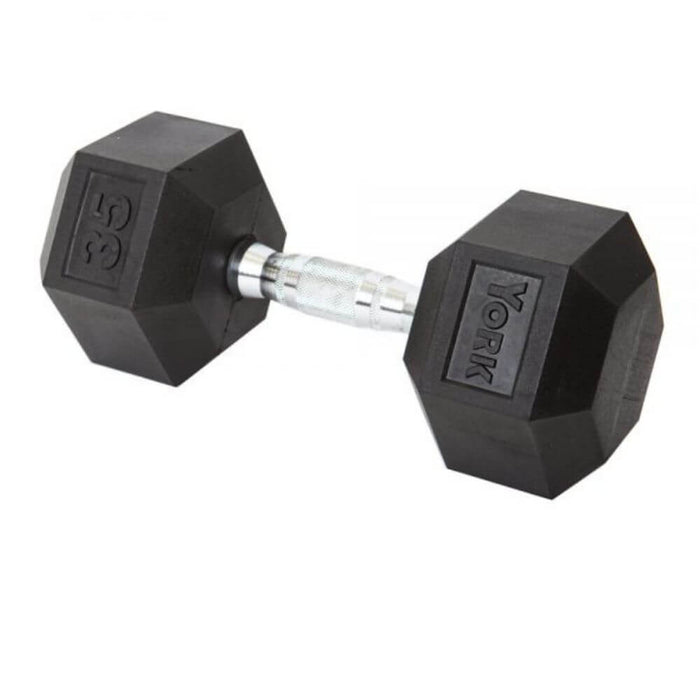 York Barbell Rubber Hex Dumbbells