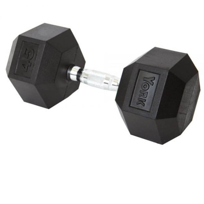 York Barbell Rubber Hex Dumbbells