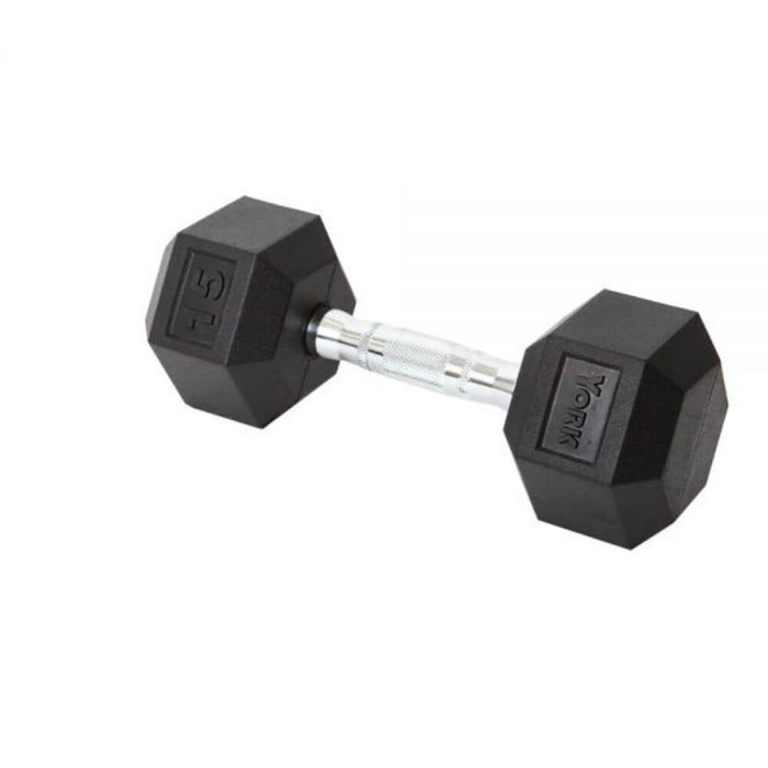 York Barbell Rubber Hex Dumbbells