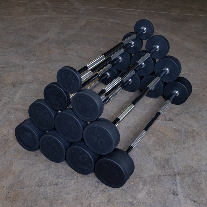 Body-Solid Fixed Weight Barbell Sets (Straight or Curl Bar)