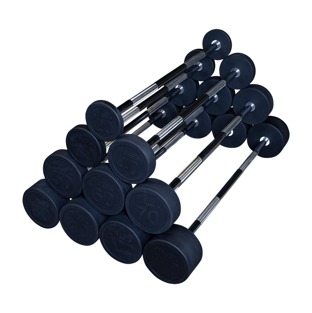 Body-Solid Fixed Weight Barbell Sets (Straight or Curl Bar)