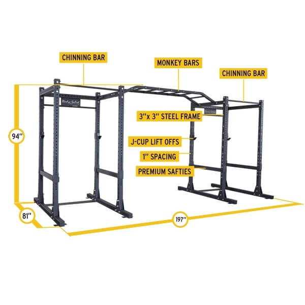 Body-Solid Commercial Double Power Rack Package SPR1000DB