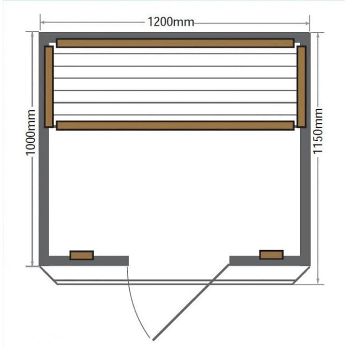 SunRay Evansport 2 Person Infrared Sauna HL200K2