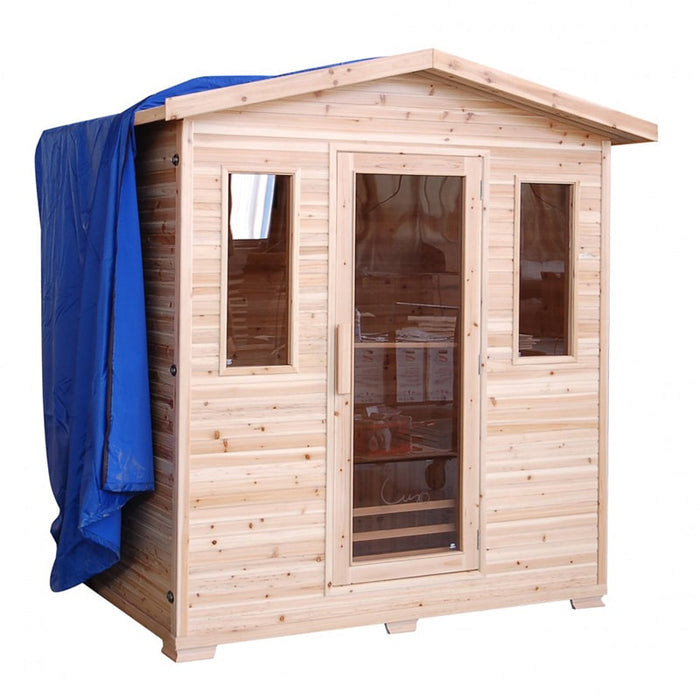 SunRay Cayenne 4 Person Outdoor Infrared Sauna HL400D