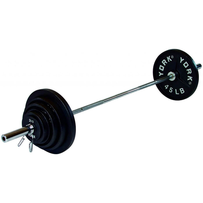 York Barbell 300lb Deep Dish Cast Iron Olympic Set