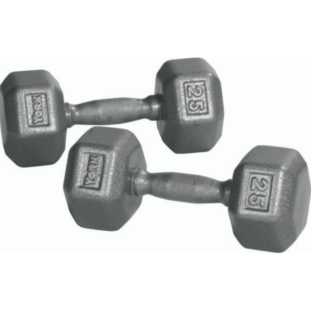 York Barbell Pro Hex Cast Iron Dumbbells