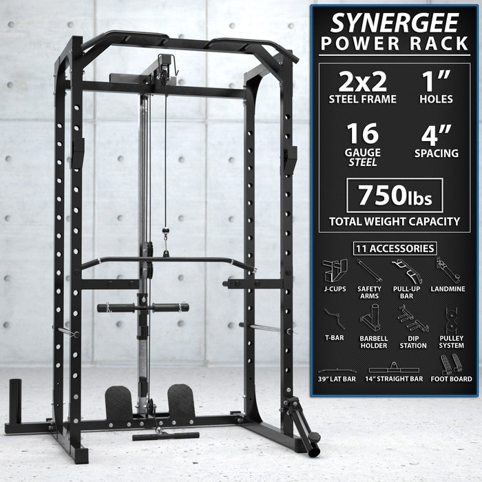 Synergee Power Rack With Pulley System