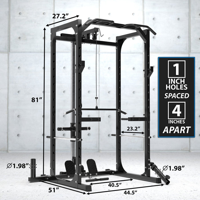 Synergee Power Rack With Pulley System