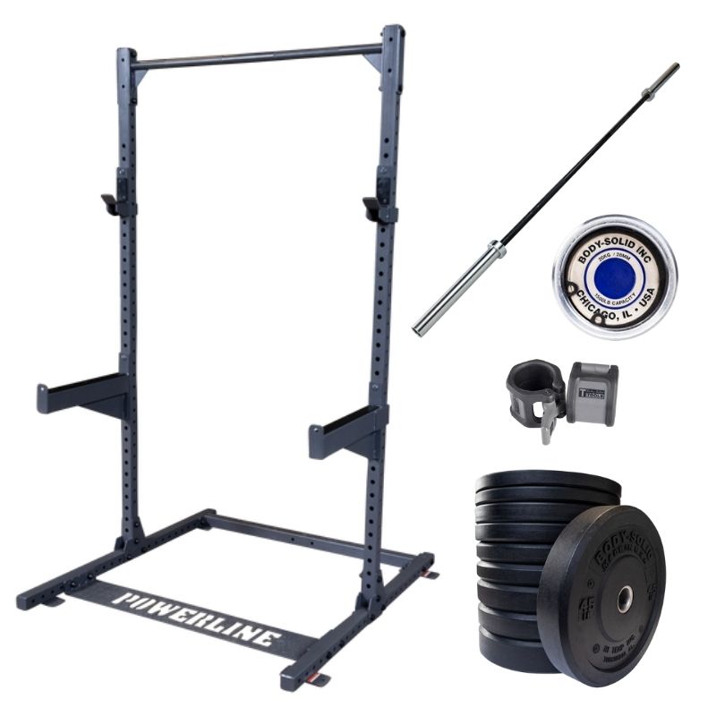 Body-Solid Basic Garage Gym Half Rack Package