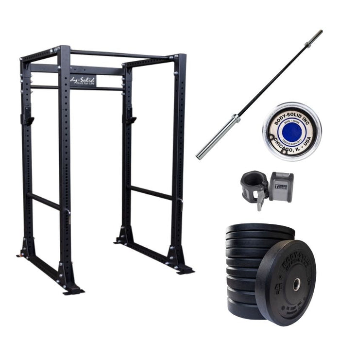 Body-Solid Basic Garage Gym Power Rack Package