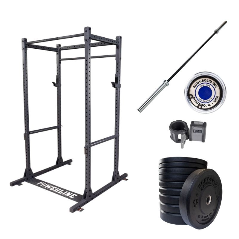 Body-Solid Basic Garage Gym Power Rack Package