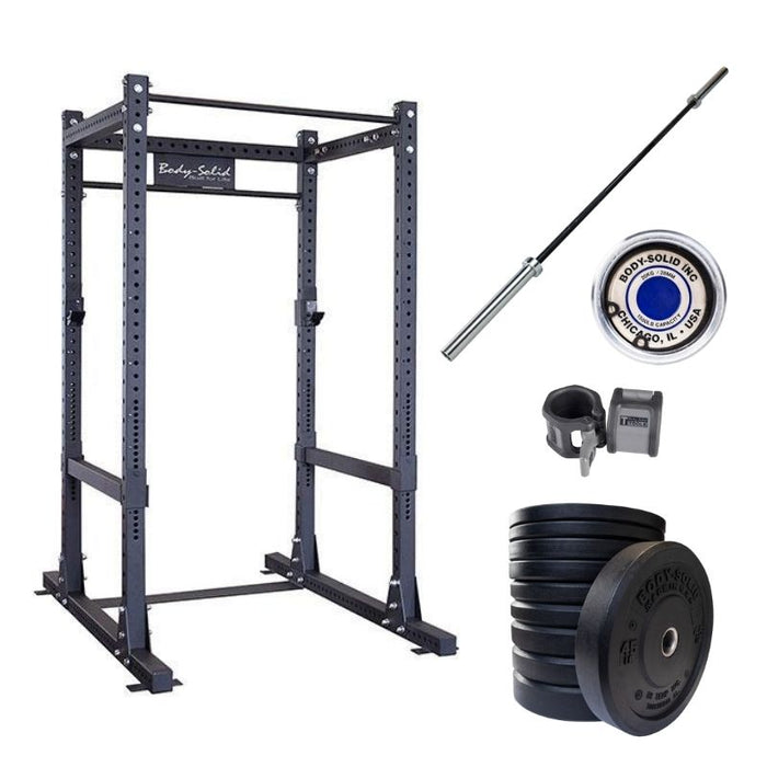 Body-Solid Basic Garage Gym Power Rack Package