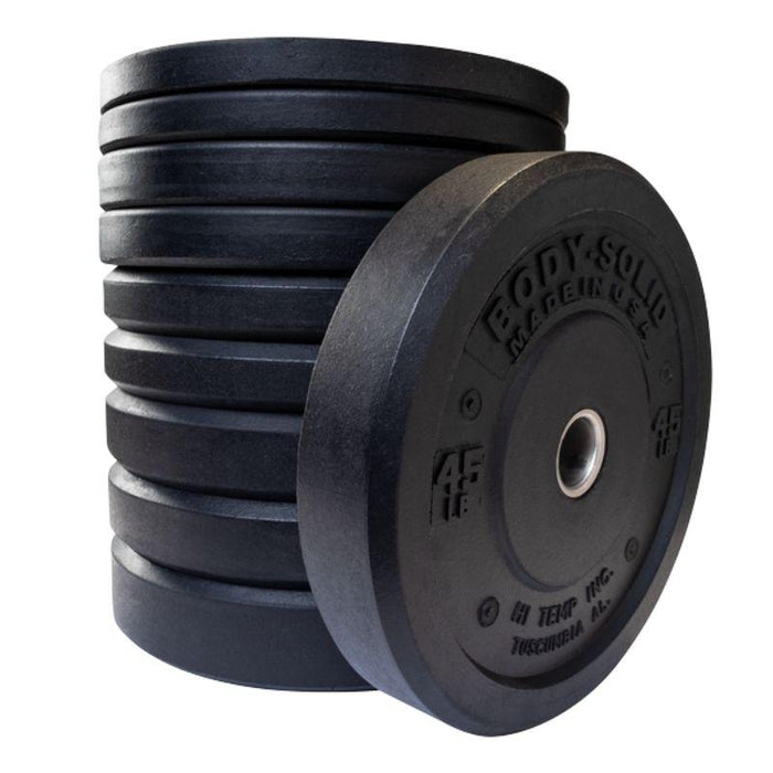 Body-Solid Premium USA Bumper Plate and Barbell Set