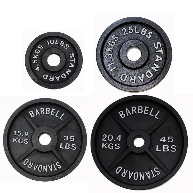 TDS Fitness 230lb Cast Iron Olympic Plate Set