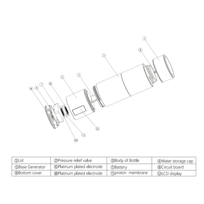 TheraH2Go Hydrogen Water Bottle