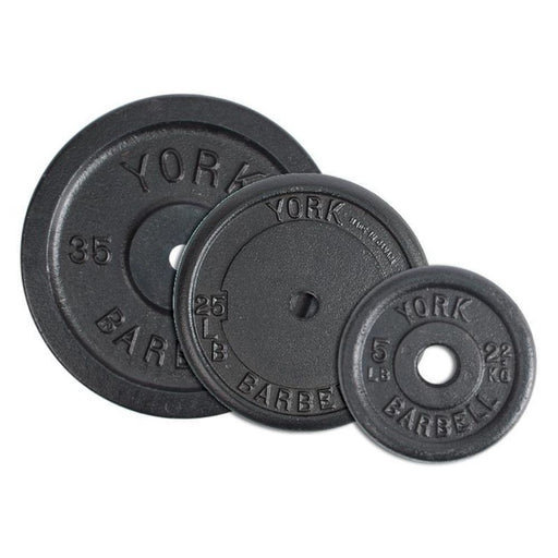 York Barbell 1″ Standard Contour Cast Iron Plates