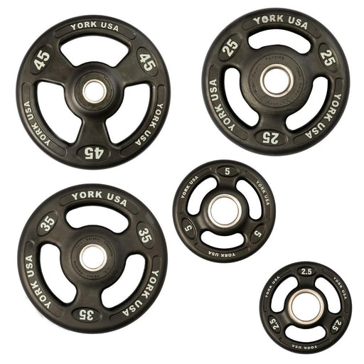 York Barbell Iso-Grip Urethane Plate Set