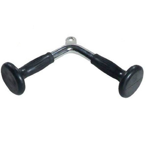 York Barbell Triceps Press-Down Chrome Bar with Rubber Ergo Grips